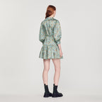 Robe Courte Fluide Imprimé Fleuri