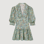 Robe Courte Fluide Imprimé Fleuri