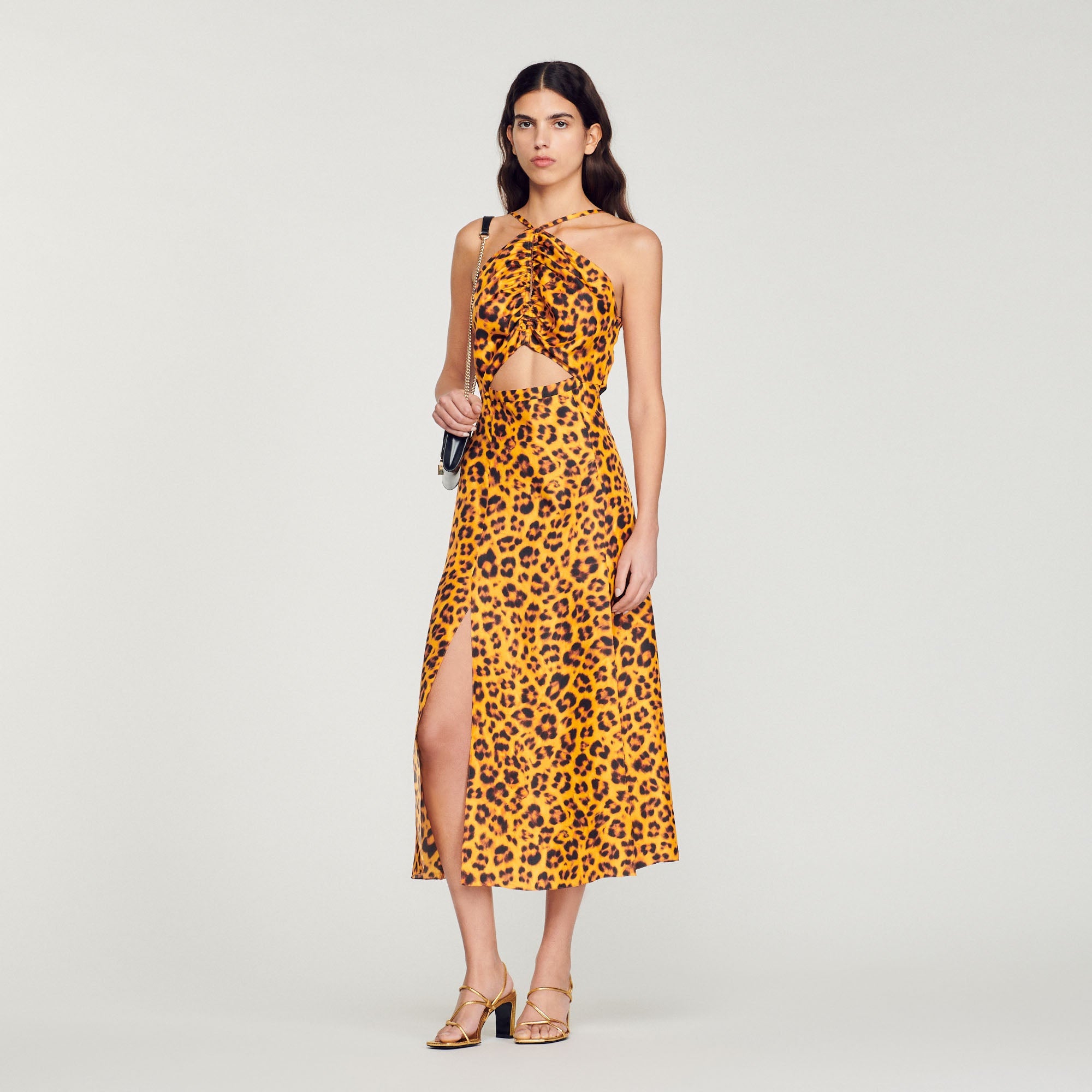 Long Dress with Leopard Print
