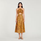 Long Dress with Leopard Print