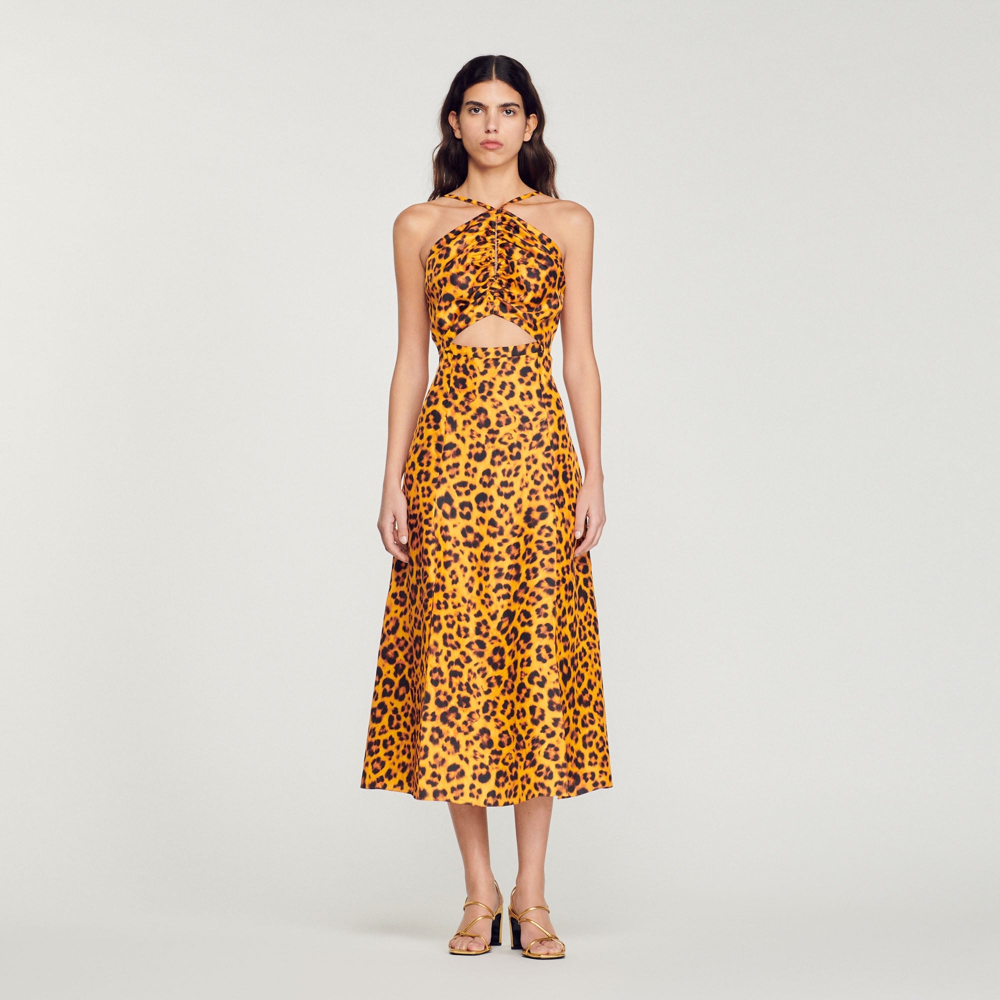 Long Dress with Leopard Print