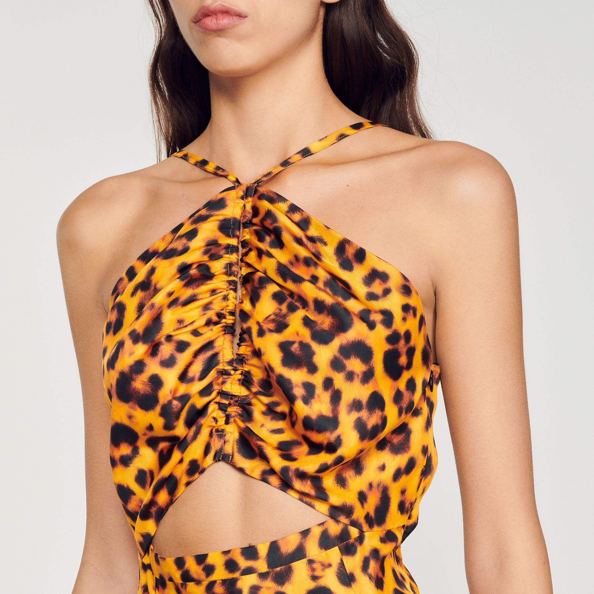 Long Dress with Leopard Print