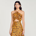 Long Dress with Leopard Print