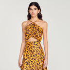 Long Dress with Leopard Print