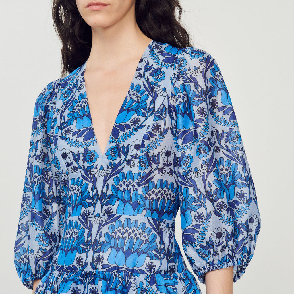 Short Dress with Scarf Print