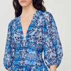 Short Dress with Scarf Print