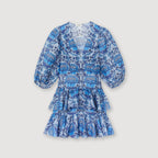 Short Dress with Scarf Print