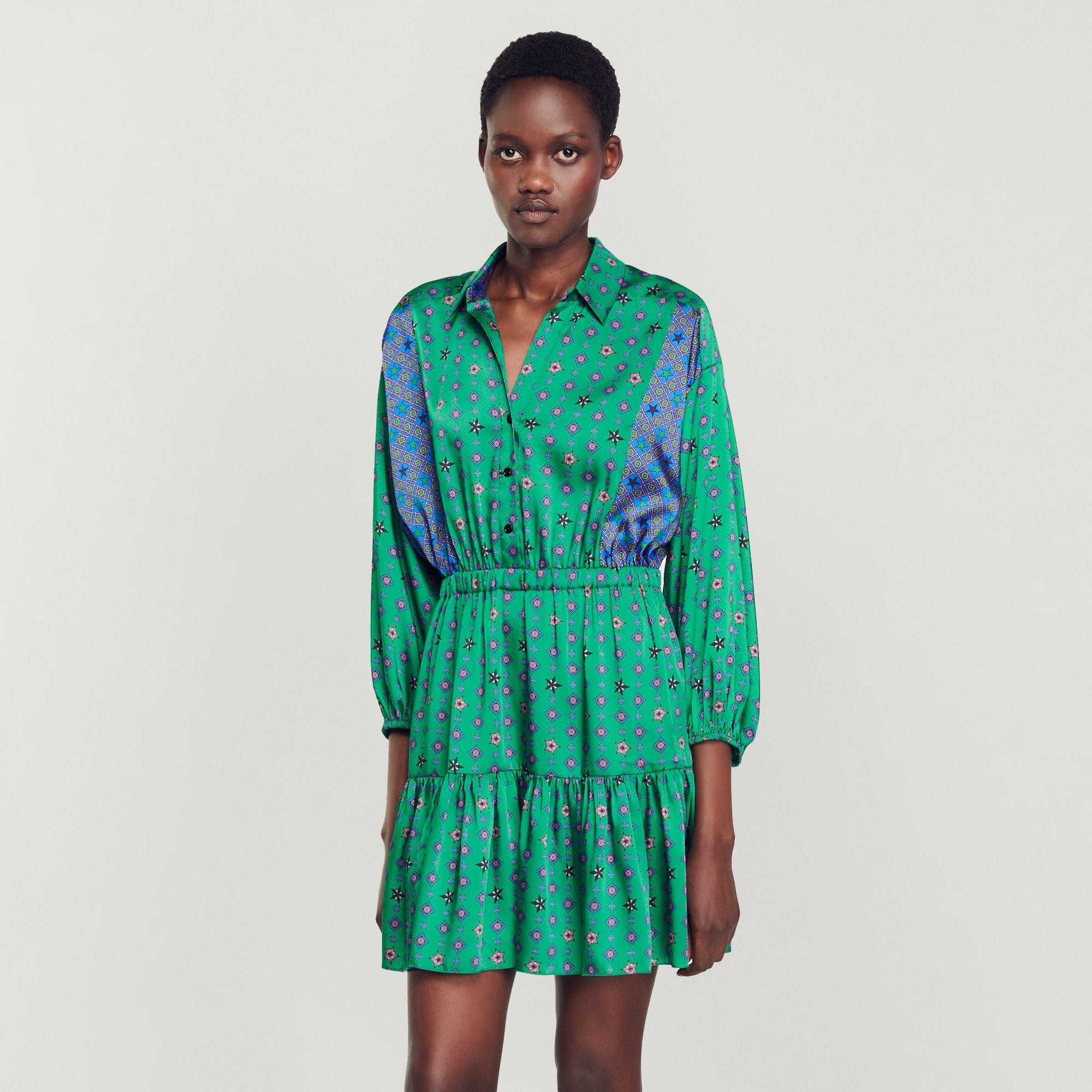 Printed Shirt Dress