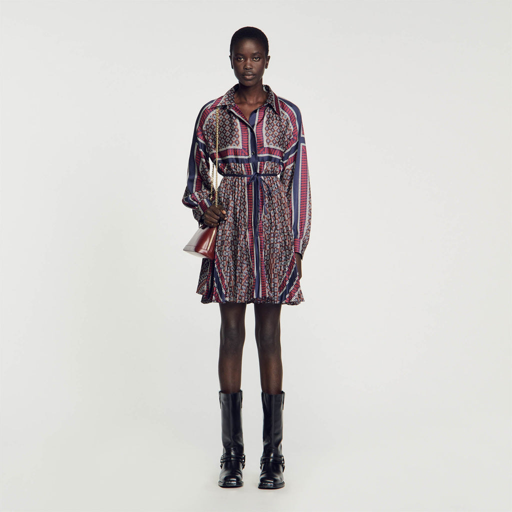 Pleated Shirt Dress