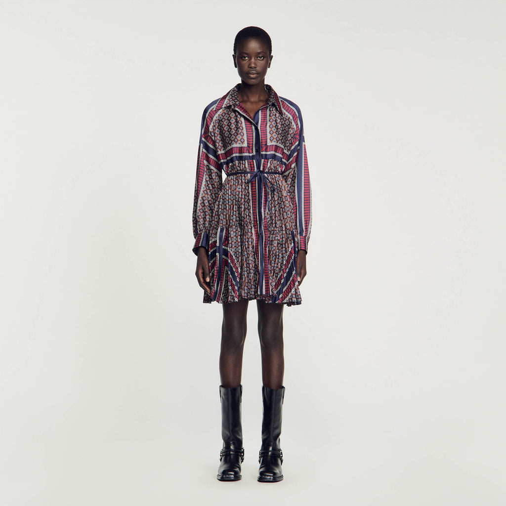 Pleated Shirt Dress