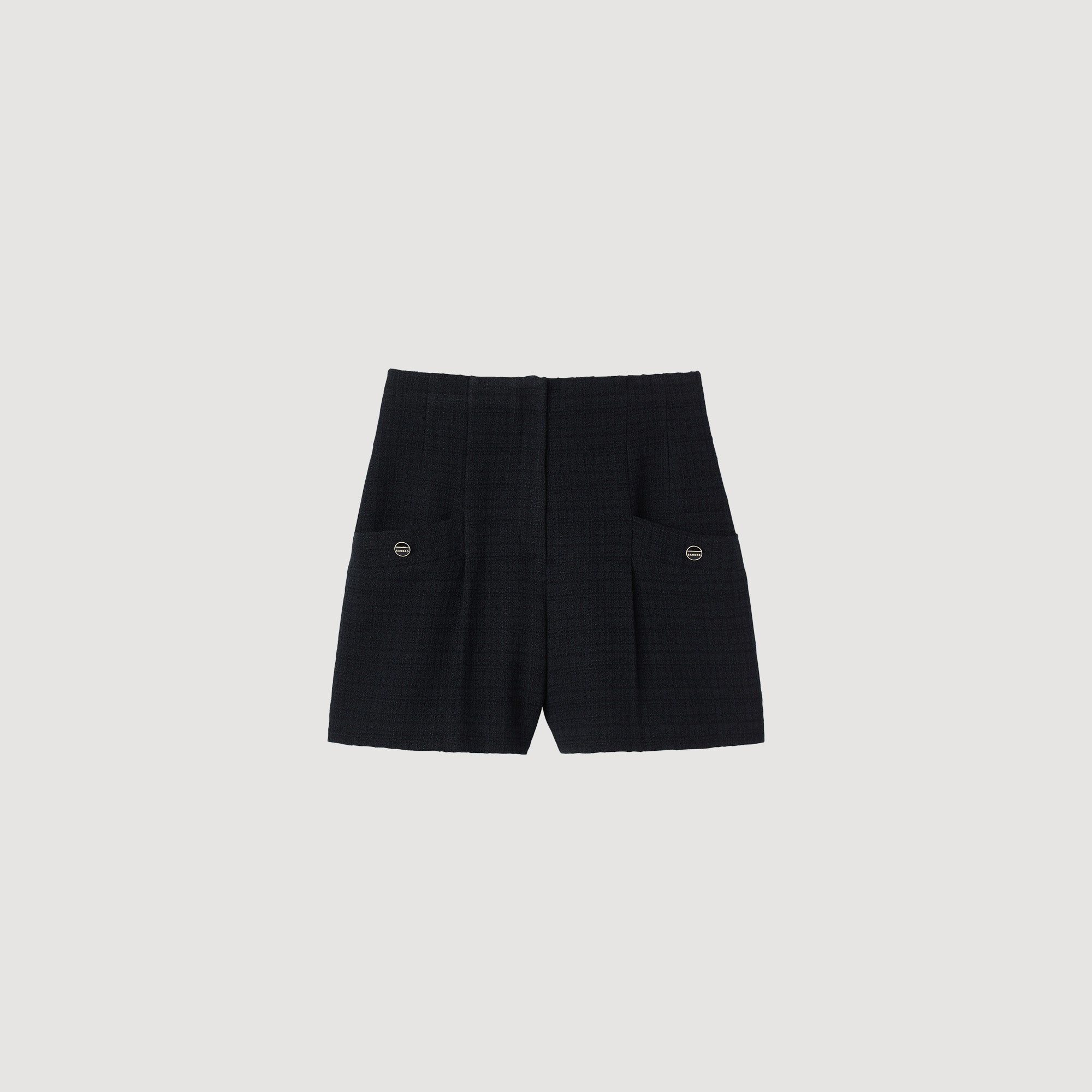 Short Taille Haute En Tweed
