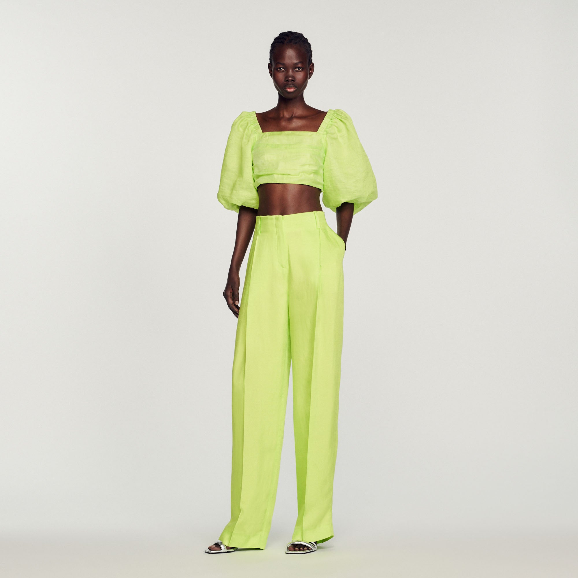 Cropped Gathered Top