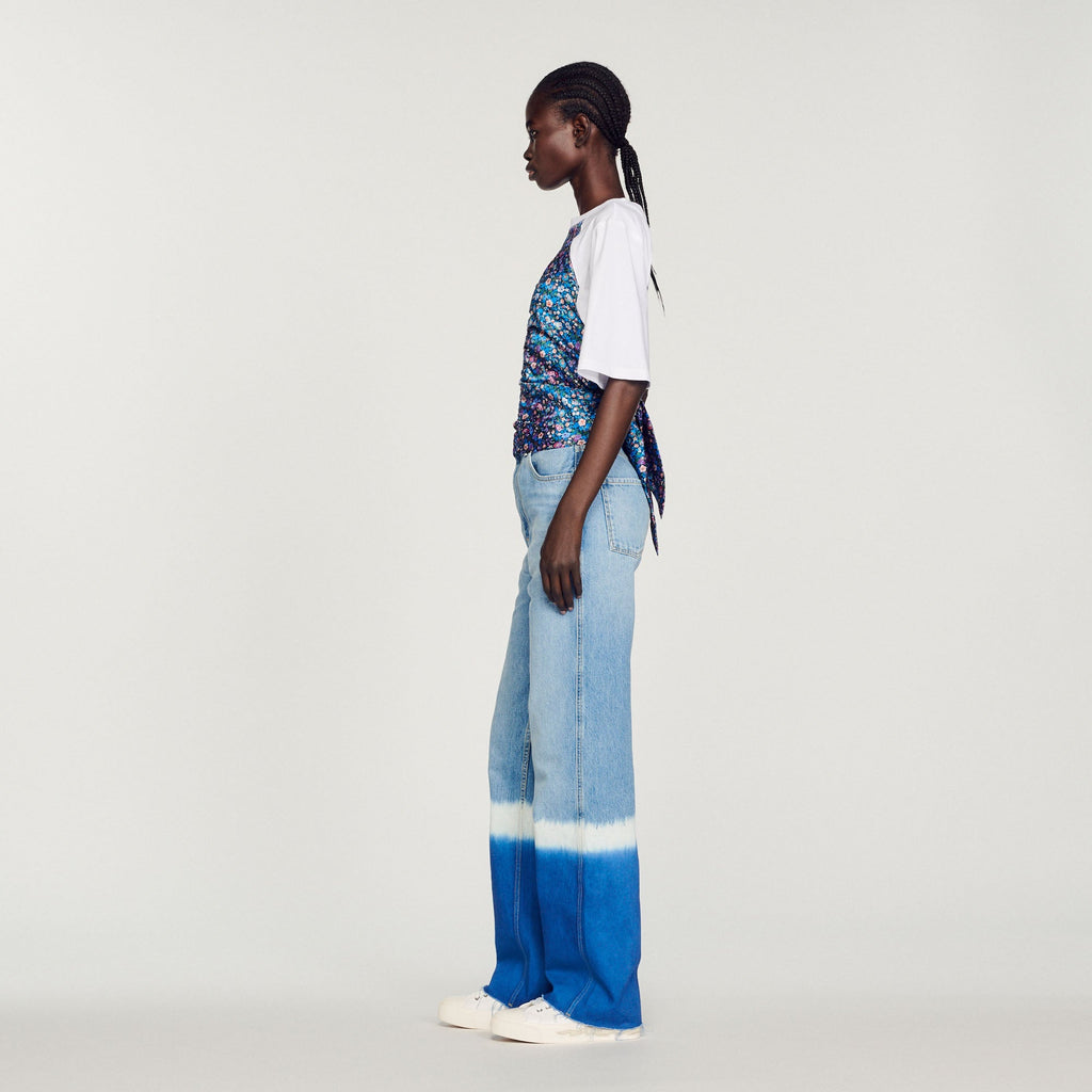 T-Shirt Foulard Ouvert Au Dos