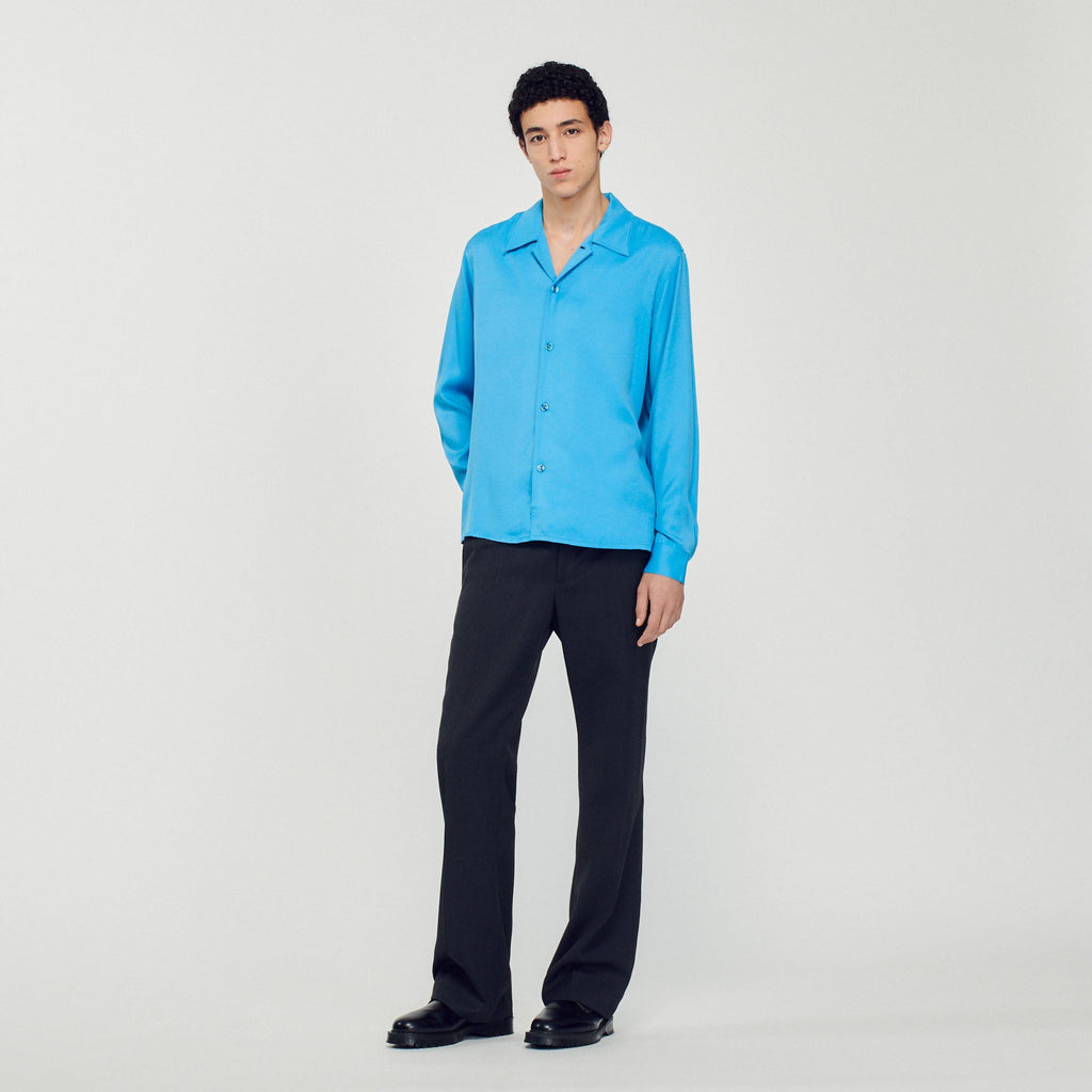 Men's Flowy Funnel Neck Shirt