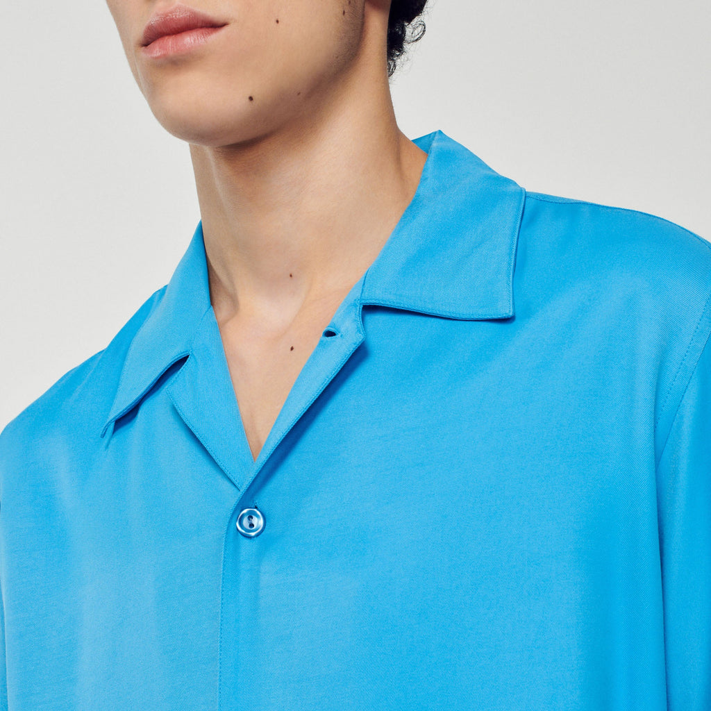 Men's Flowy Funnel Neck Shirt