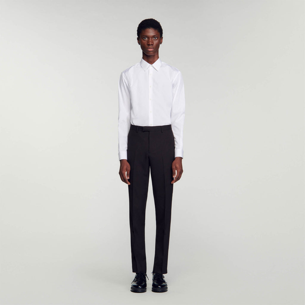 Pantalon De Costume En Laine
