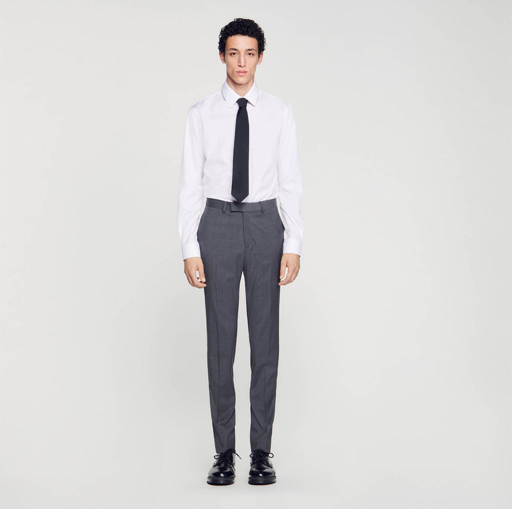 Pantalon De Costume En Laine