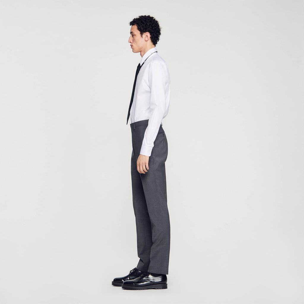 Pantalon De Costume En Laine