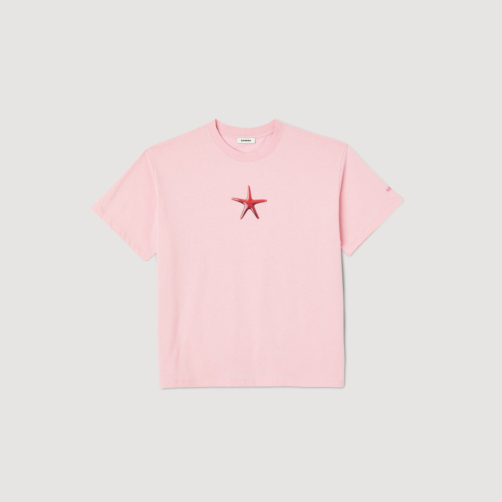 Sandro Hombre - Camiseta Estrella de Mar