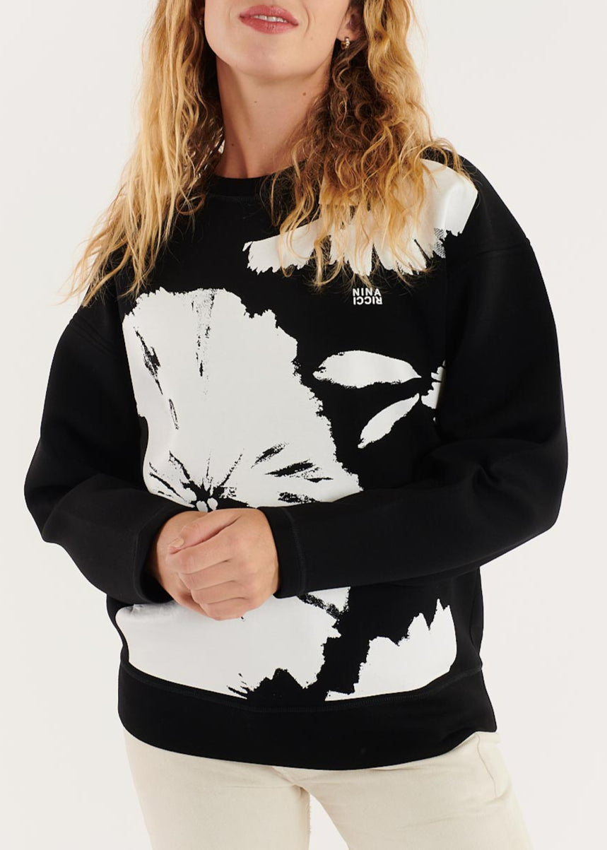 Top de manga larga - Negro/Blanco - Mujer