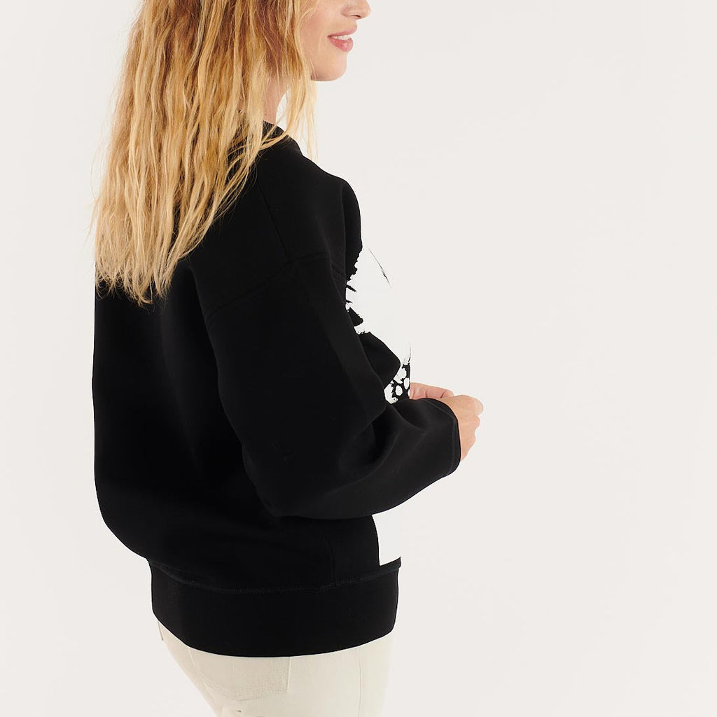 Top de manga larga - Negro/Blanco - Mujer