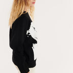 Top de manga larga - Negro/Blanco - Mujer