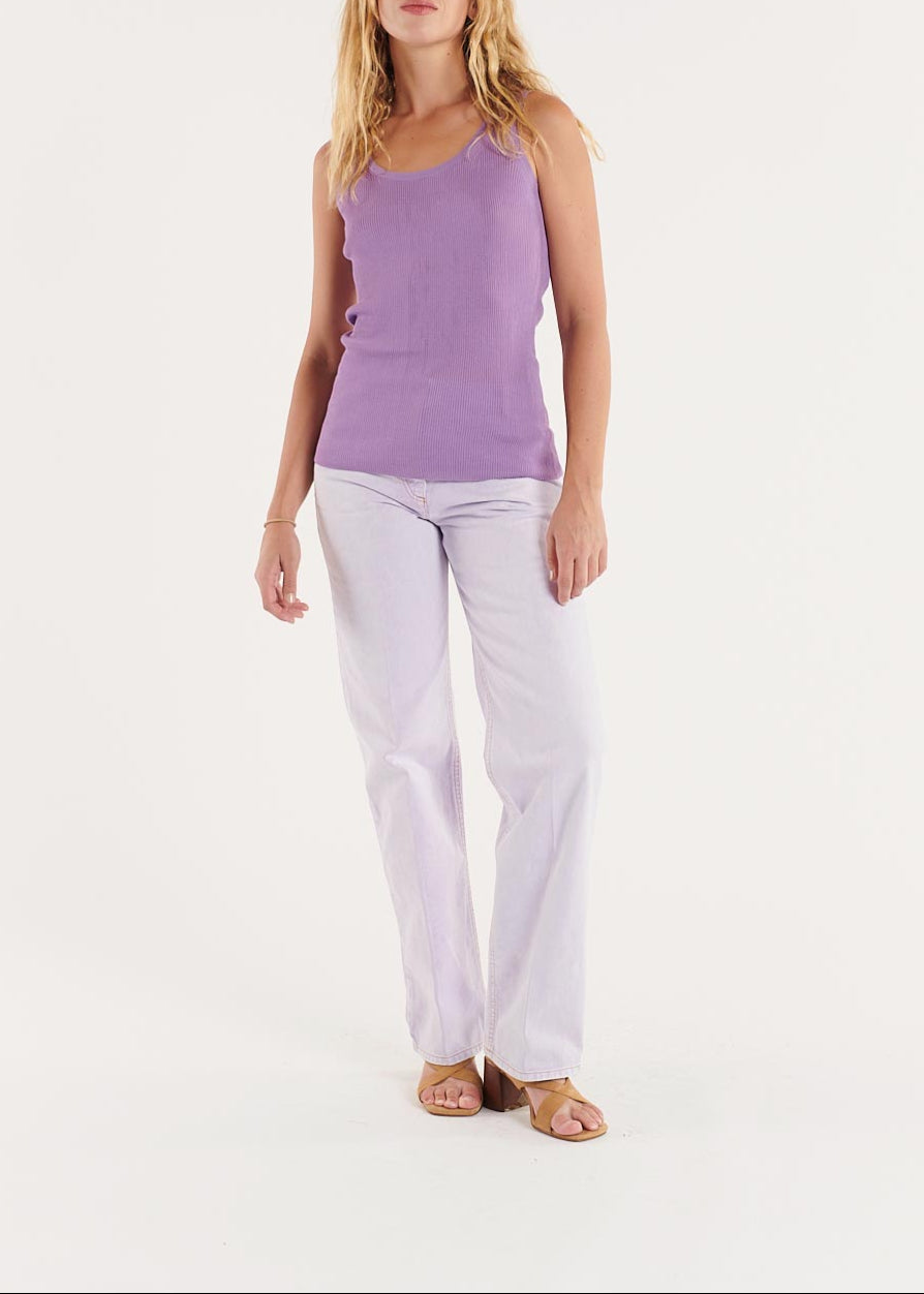 Jean Avec Broderies - Lilas - Femme