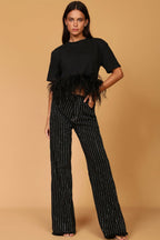 Vaqueros Scarlett - Strass Negro