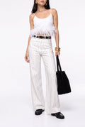 Scarlett White Rhinestone Jeans