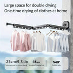 Python - Wall-Mounted Clothes Airer - Aluminium - Black