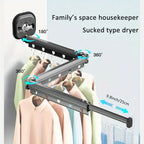 Python - Wall-Mounted Clothes Airer - Aluminium - Black