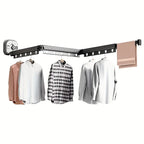 Python - Wall-Mounted Clothes Airer - Aluminium - Black