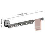 Python - Tendedero de Ropa de Pared - Aluminio - Negro
