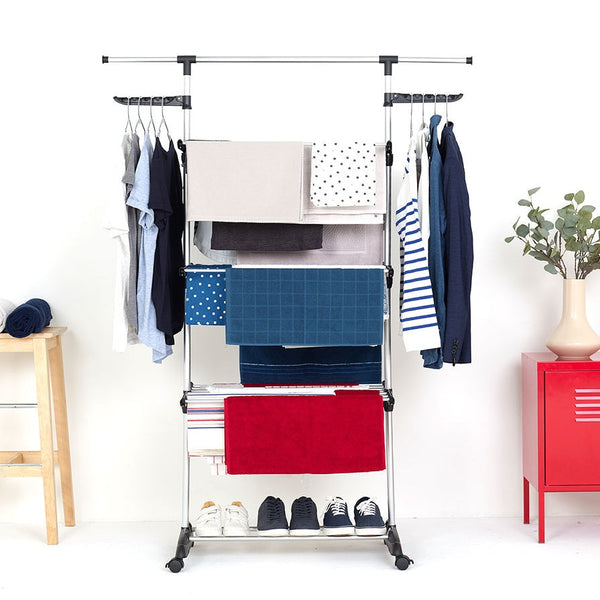 Multifunction laundry drying rack 25M ULTIMA 3 levels Black and stainless steel