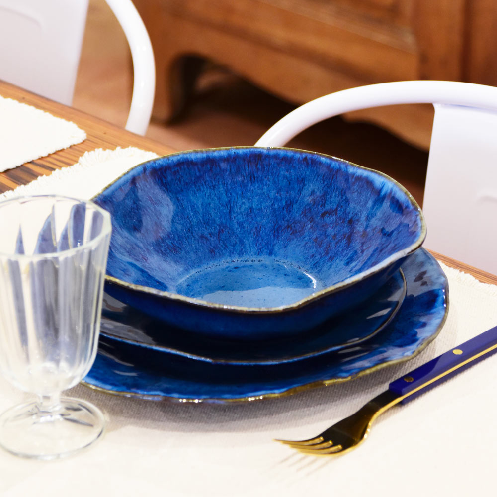 Assiette Creuse Onda - Bleu Abyssal