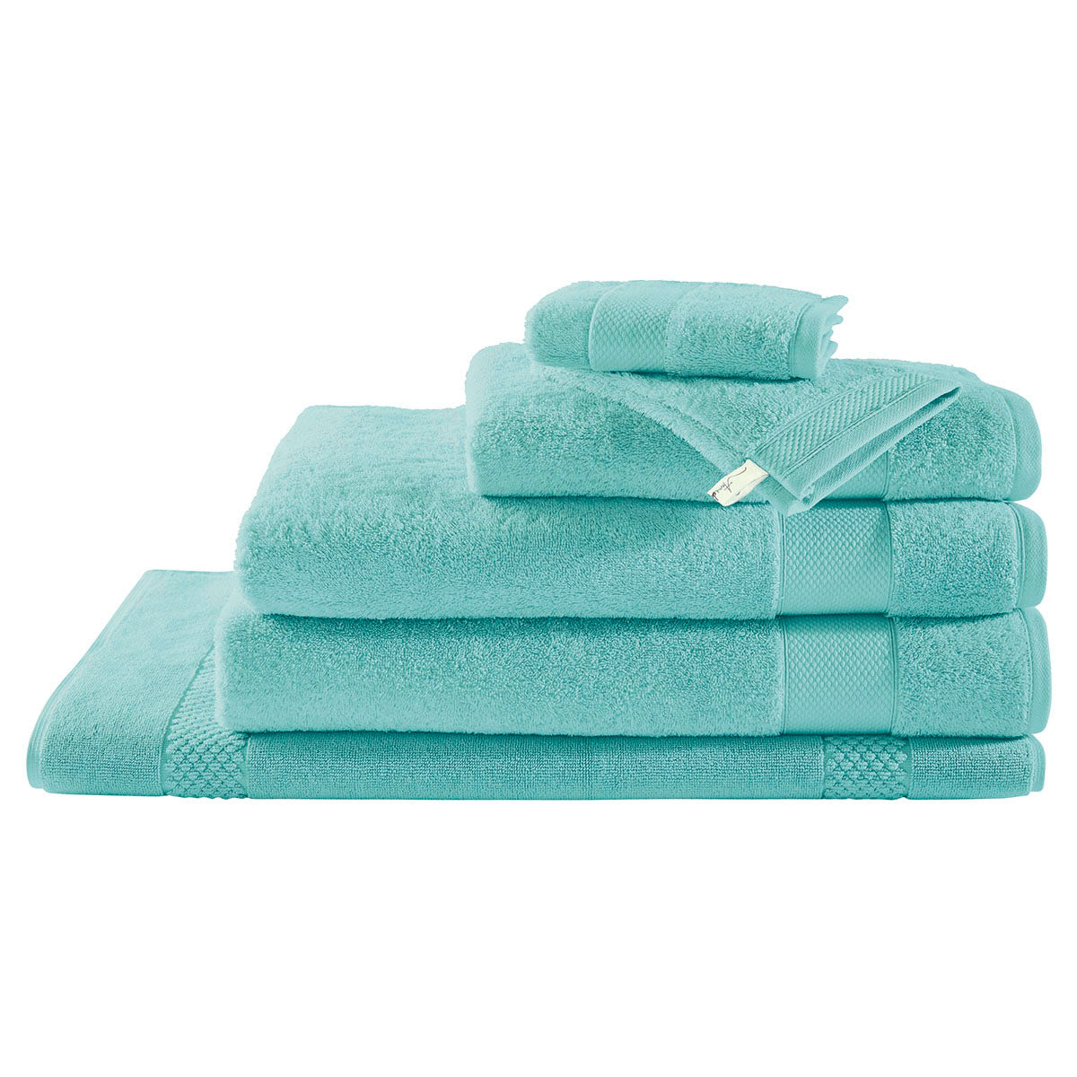 Éponge Unie - Serviette de Toilette - Turquoise