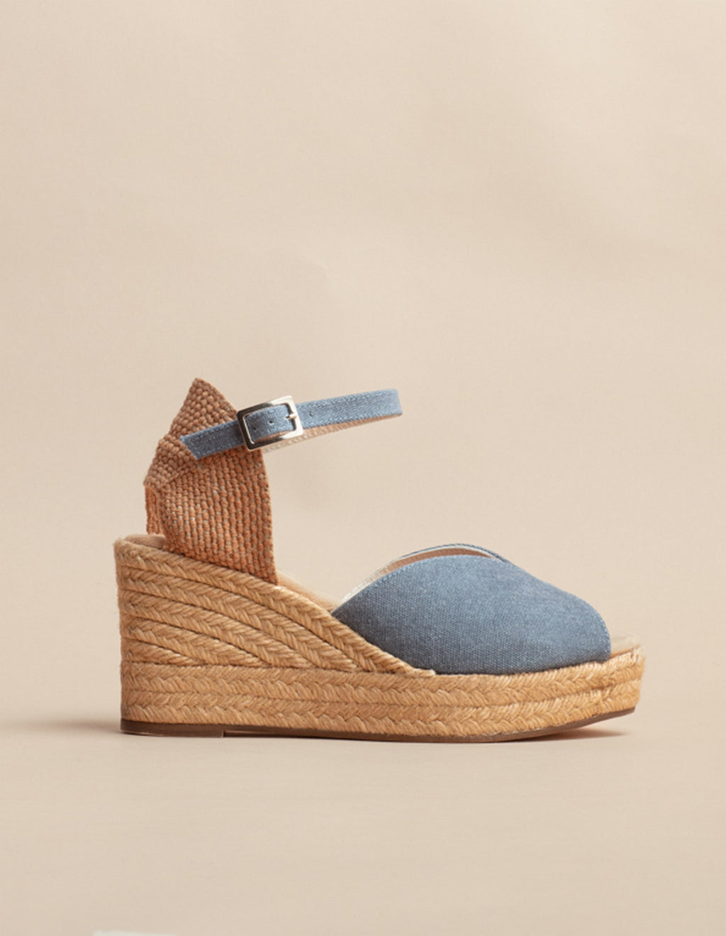 Seville Bride Wedge Espadrilles - Denim Canvas - Women