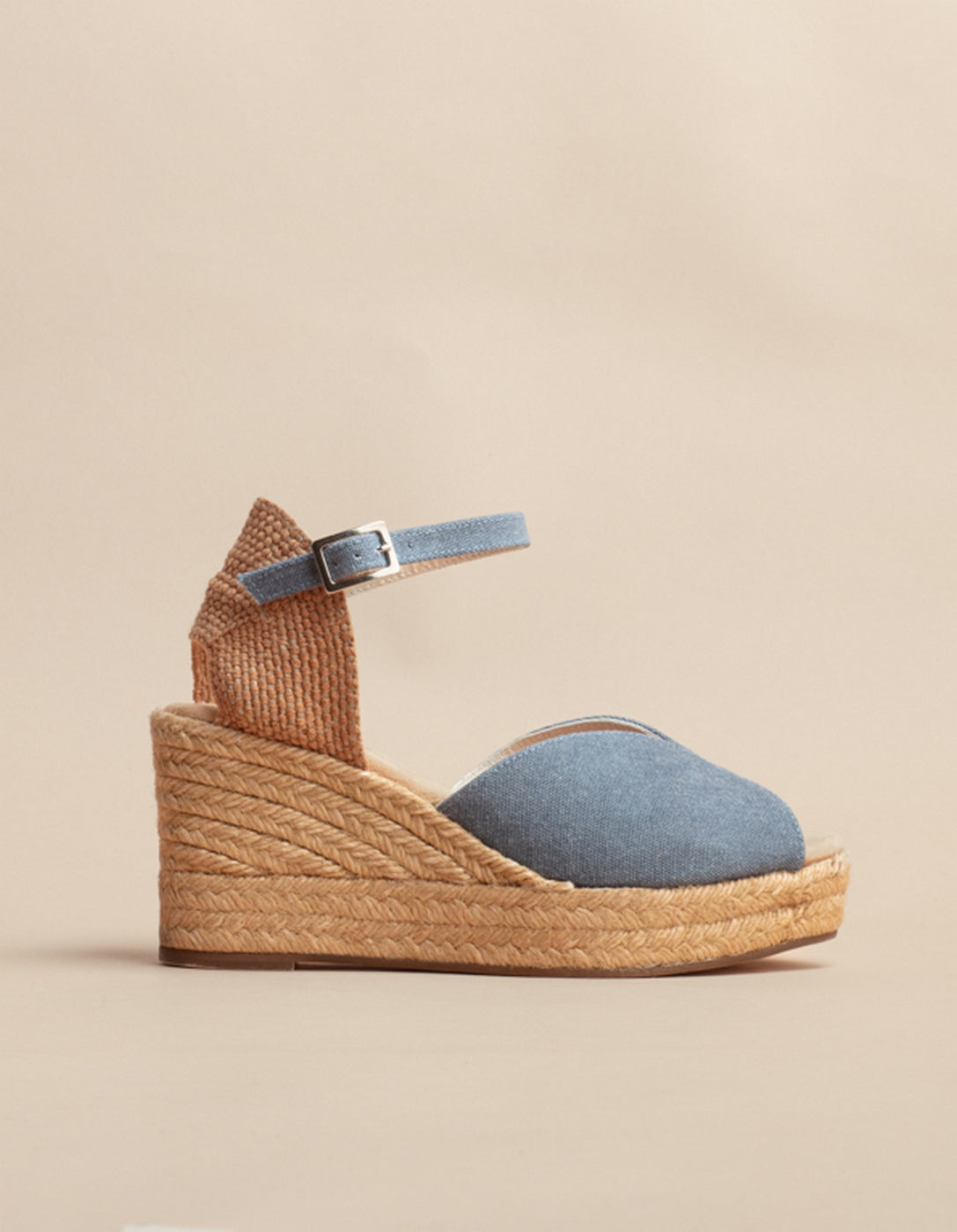 Seville Bride Wedge Espadrilles - Denim Canvas - Women