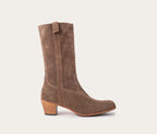 Bottes Simone - Velours Taupe - Femme