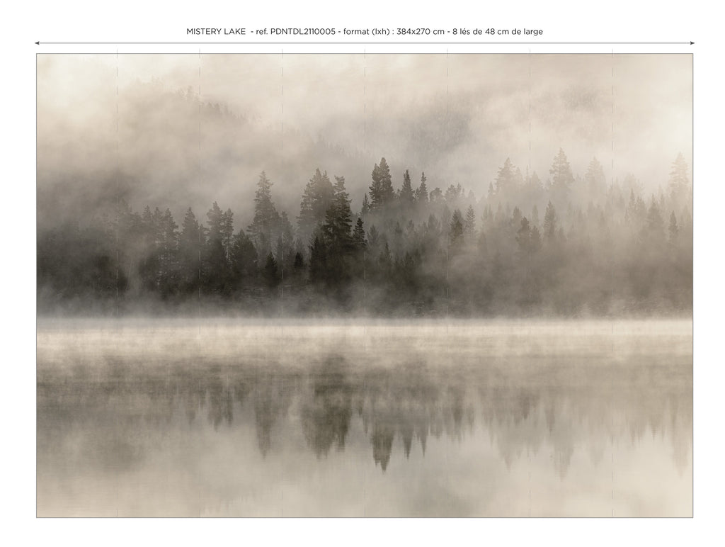 Papier Peint Panoramique Mistery Lake - Beige