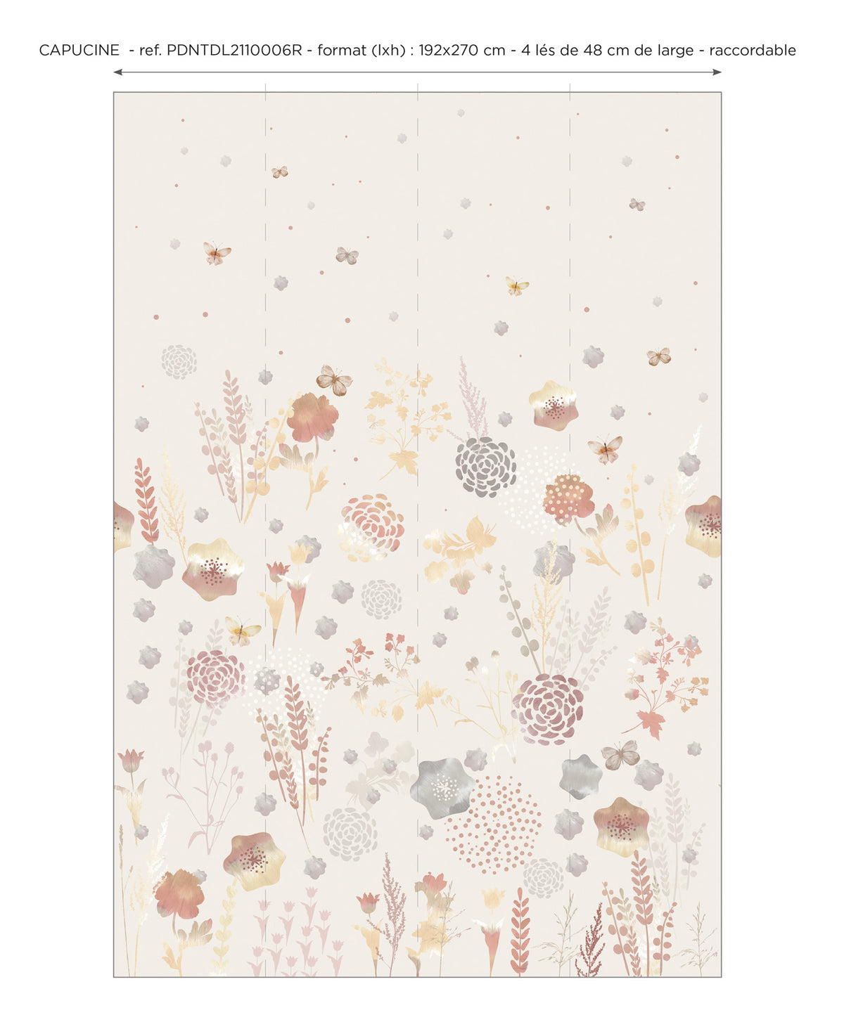 Capucine Panoramic Wallpaper - Multicolor
