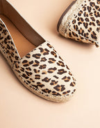 Espadrilles Plates Skagen - Cuir Léopard - Femme