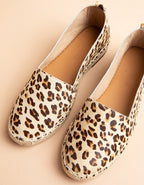 Espadrilles Plates Skagen - Cuir Léopard - Femme
