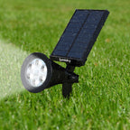 Spot solaire projecteur 2 en 1 à piquer ou à fixer dimmable LED blanc SPIKY W34 H42cm - REDDECO.com