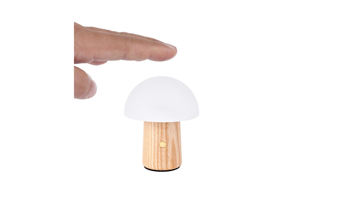 Lampe Champignon Alice - Frêne Blanc