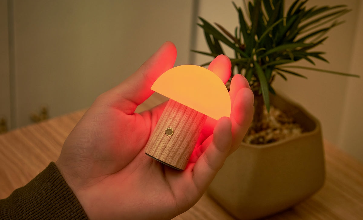 Lampe Champignon Alice - Frêne Blanc