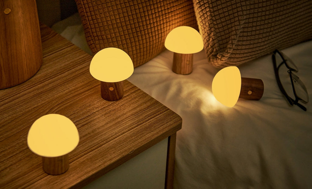 Lampe Champignon Alice - Frêne Blanc
