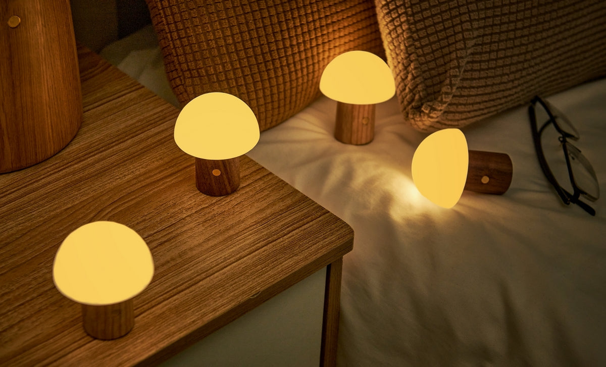 Lampe Champignon Alice - Frêne Blanc