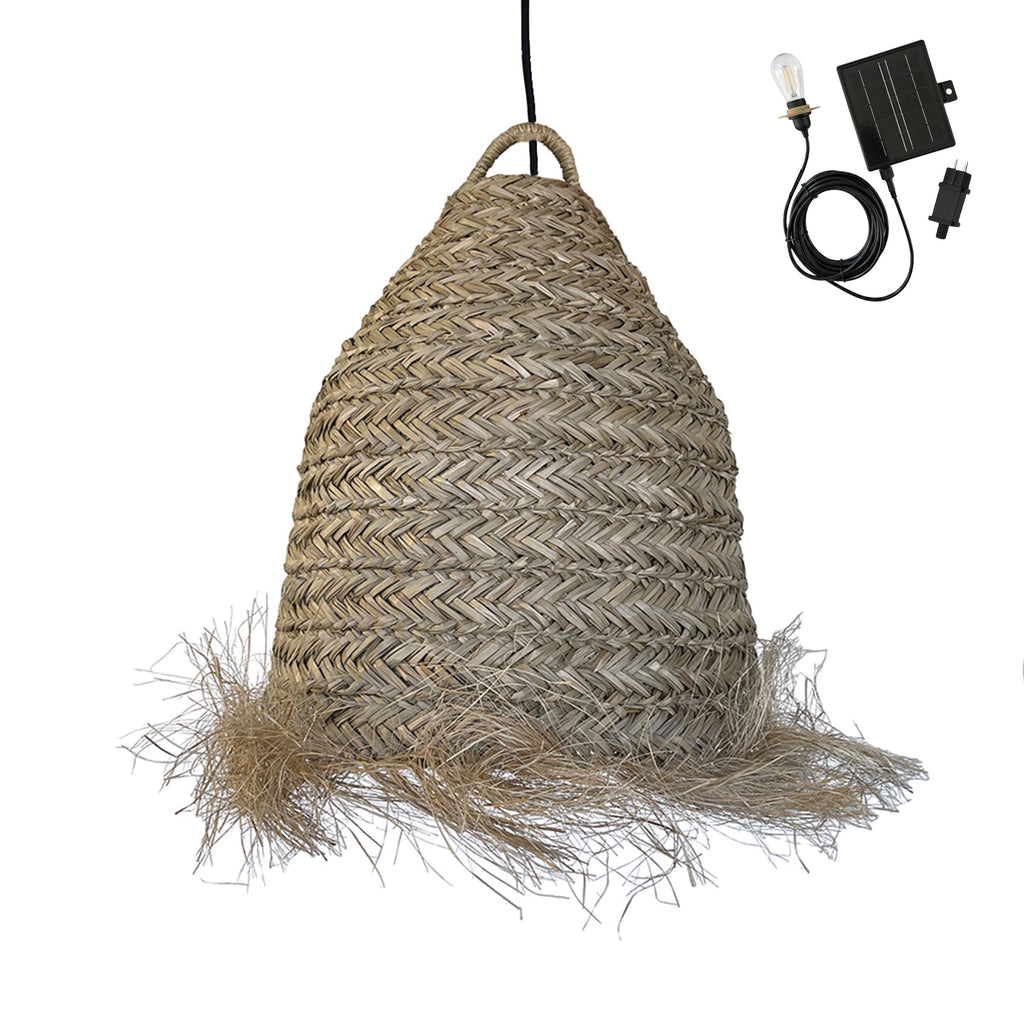 Anafi - Lámpara colgante solar - Algas marinas - Beige