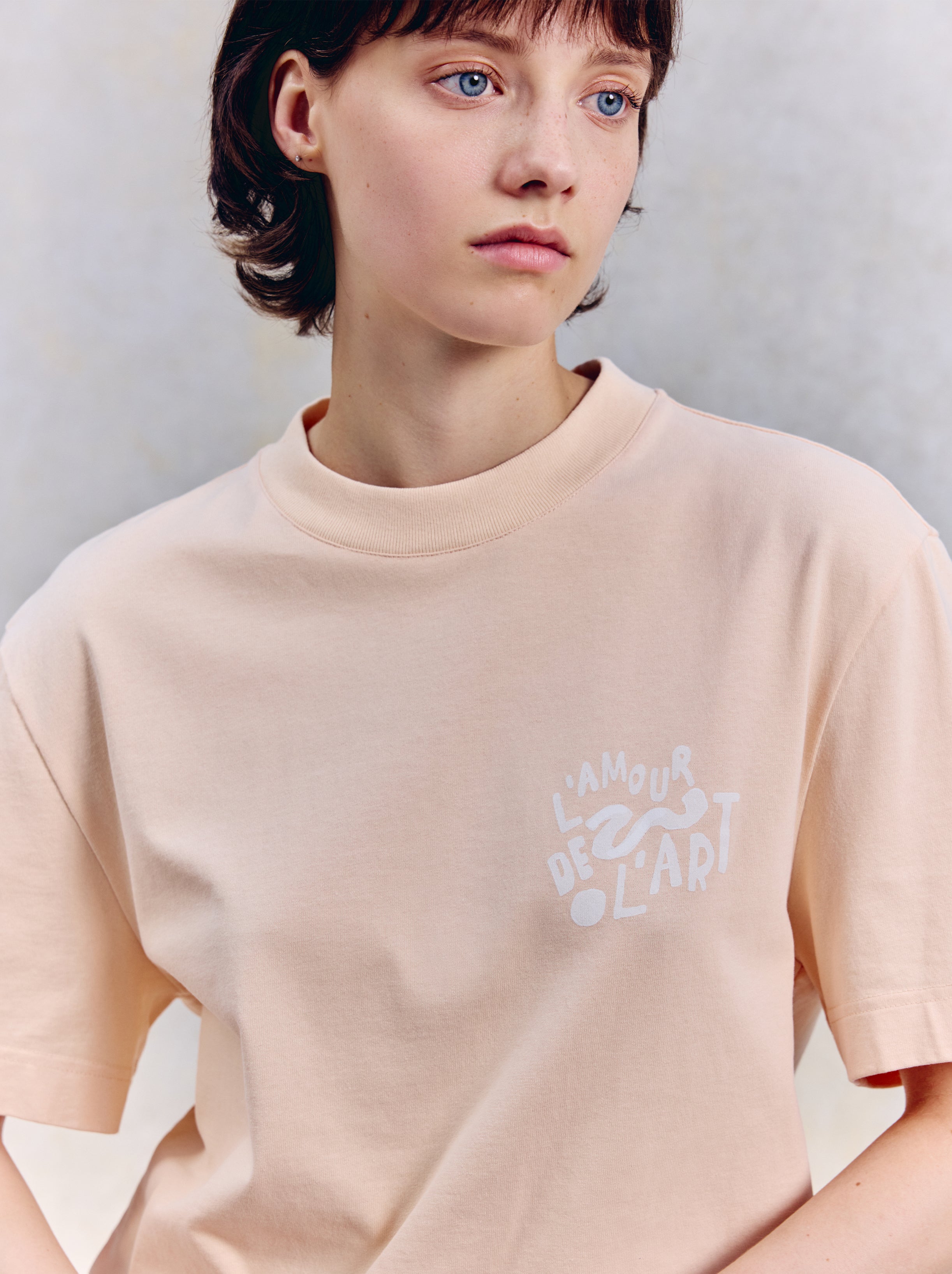 Camiseta unisex Ilustración de albaricoque